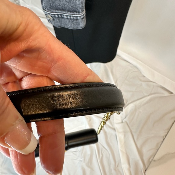 Celine 16 Chain Bag Black Satinated Calfskin - Picture 7 of 7